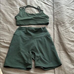 Crop Shop Boutique Dark Green Biker Shorts